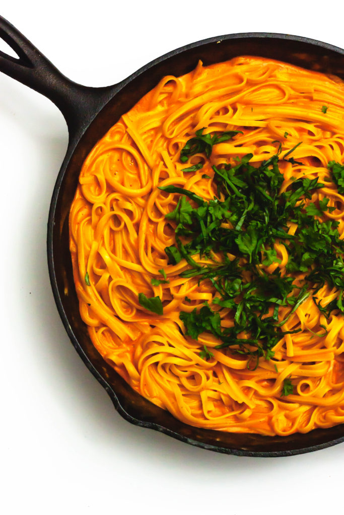 Date Night Roasted Red Pepper Pasta | Nomming with Nicola