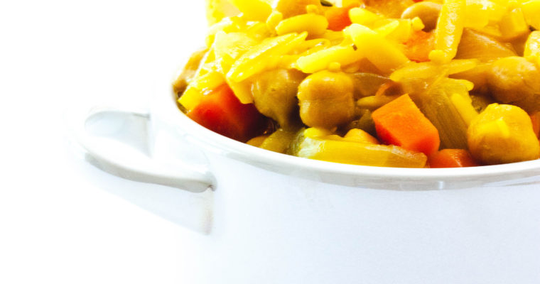 Anti-Inflammatory Veggie Orzo & Chickpea Soup